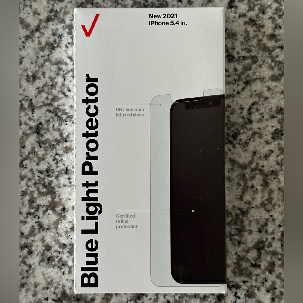 Verizon Blue Light Tempered Glass Screen Protector for iPhone 13 mini 5.4in.